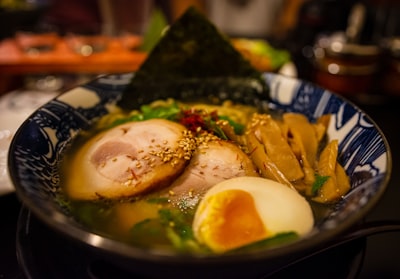 Bowl of tsukemen ramen at Tsuta